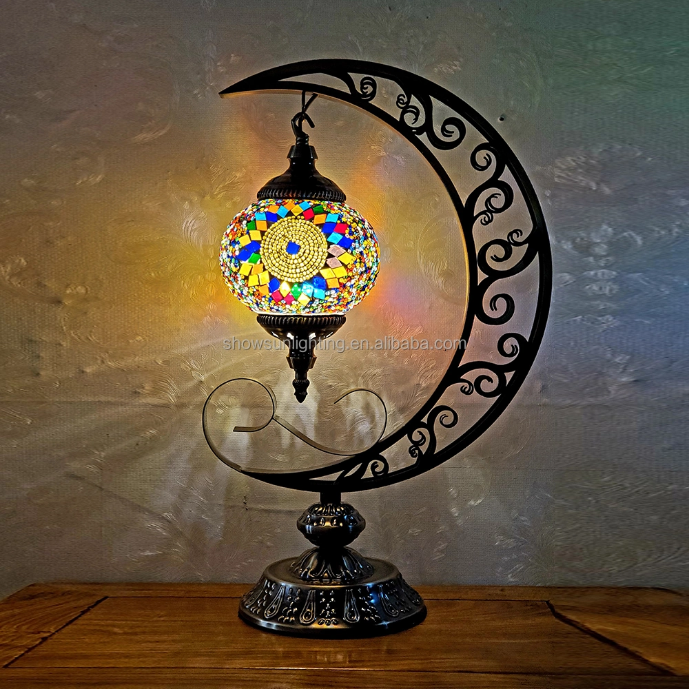 Moya New Design Decorative Glass Handmade Turkish Style LED Table Lamp