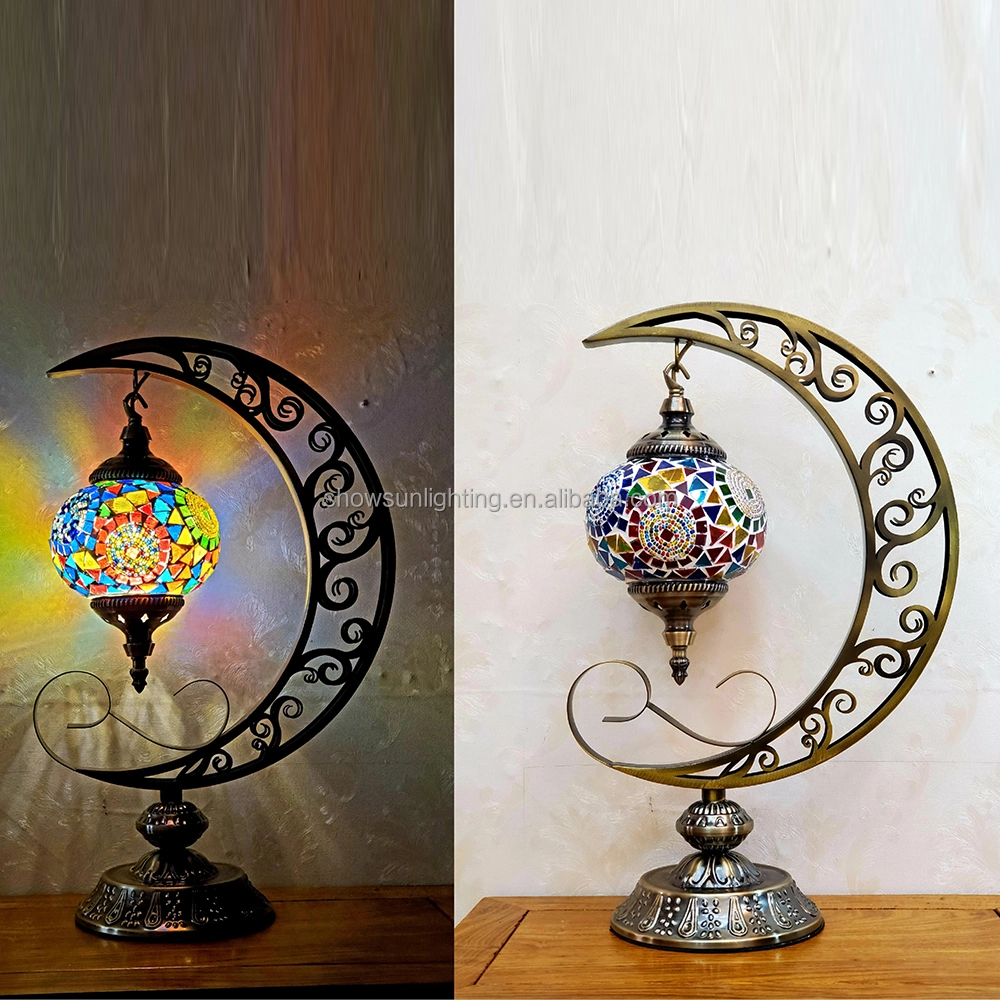 Moya New Decorative Glass Handmade Turkish Style LED Table Lamp